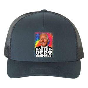 Tie Dye Biden Dazed And Very Confused Funny Yupoong Adult 5-Panel Trucker Hat