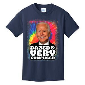 Tie Dye Biden Dazed And Very Confused Funny Kids T-Shirt