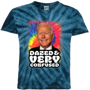 Tie Dye Biden Dazed And Very Confused Funny Kids Tie-Dye T-Shirt