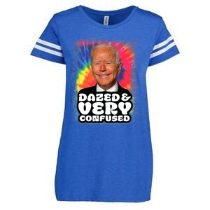 Tie Dye Biden Dazed And Very Confused Funny Enza Ladies Jersey Football T-Shirt