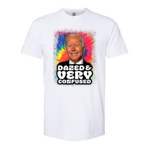 Tie Dye Biden Dazed And Very Confused Funny Softstyle CVC T-Shirt