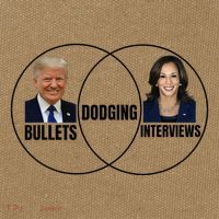 Trump Dodging Bullets Interviews Kamala Venn Diagram Cotton Canvas Backpack