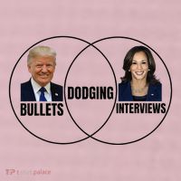 Trump Dodging Bullets Interviews Kamala Venn Diagram 25L Jumbo Tote