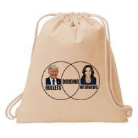 Trump Dodging Bullets Interviews Kamala Venn Diagram Drawstring Bag