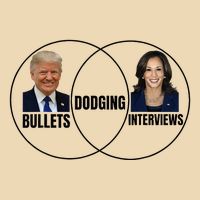 Trump Dodging Bullets Interviews Kamala Venn Diagram Drawstring Bag