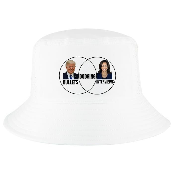 Trump Dodging Bullets Interviews Kamala Venn Diagram Cool Comfort Performance Bucket Hat