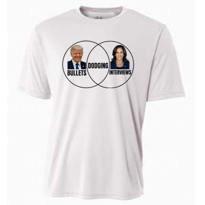 Trump Dodging Bullets Interviews Kamala Venn Diagram Cooling Performance Crew T-Shirt