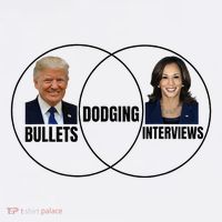 Trump Dodging Bullets Interviews Kamala Venn Diagram Performance Shirt
