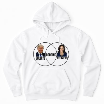 Trump Dodging Bullets Interviews Kamala Venn Diagram Hoodie