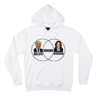 Trump Dodging Bullets Interviews Kamala Venn Diagram Hoodie