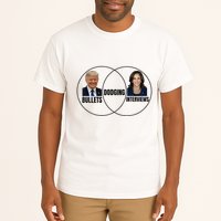 Trump Dodging Bullets Interviews Kamala Venn Diagram Tall T-Shirt