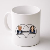 Trump Dodging Bullets Interviews Kamala Venn Diagram Mug
