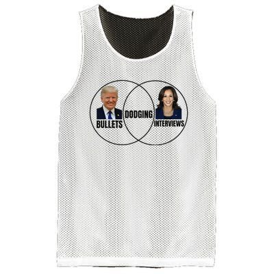 Trump Dodging Bullets Interviews Kamala Venn Diagram Mesh Reversible Basketball Jersey Tank