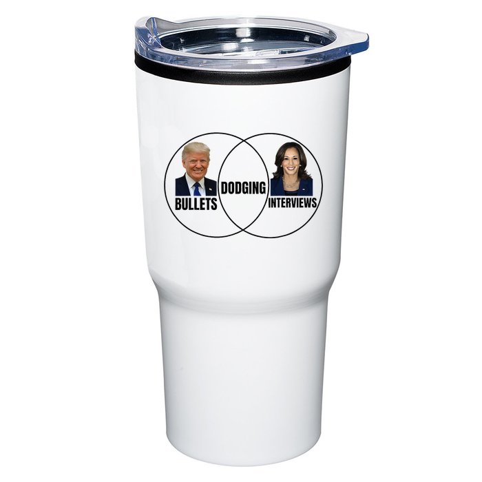 Trump Dodging Bullets Interviews Kamala Venn Diagram Tumbler