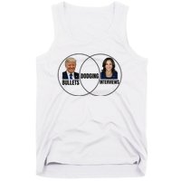 Trump Dodging Bullets Interviews Kamala Venn Diagram Tank Top