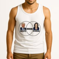 Trump Dodging Bullets Interviews Kamala Venn Diagram Tank Top