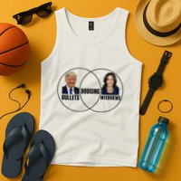 Trump Dodging Bullets Interviews Kamala Venn Diagram Tank Top