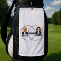 Trump Dodging Bullets Interviews Kamala Venn Diagram Golf Towel