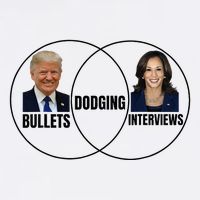 Trump Dodging Bullets Interviews Kamala Venn Diagram Toddler T-Shirt