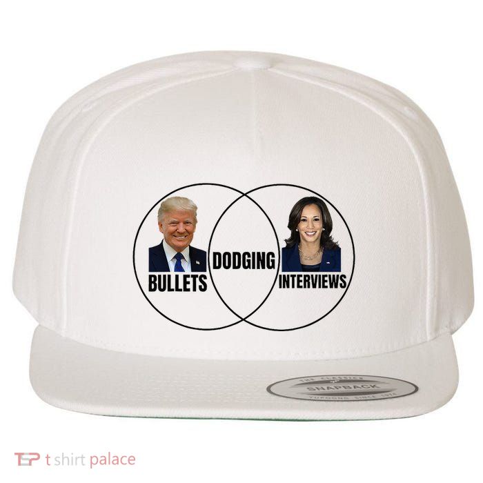 Trump Dodging Bullets Interviews Kamala Venn Diagram Wool Snapback Cap
