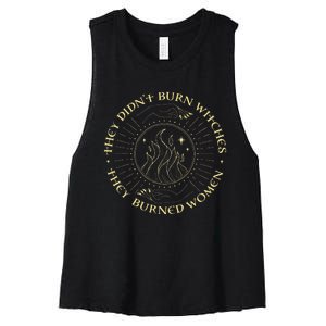 They DidnT Burn Witches They Burned Women Halloween Women's Racerback Cropped Tank