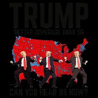 Trump Dance Better Coverage Than 5g Can You Hear Us Now Drawstring Bag