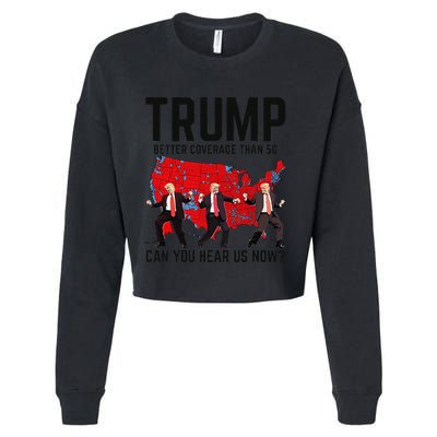 Trump Dance Better Coverage Than 5g Can You Hear Us Now Cropped Pullover Crew