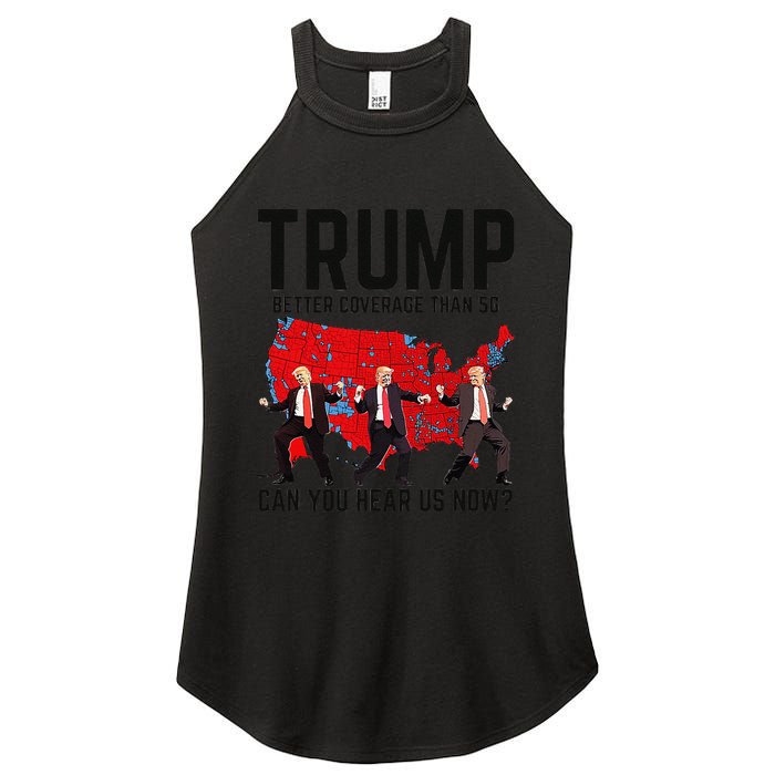 Trump Dance Better Coverage Than 5g Can You Hear Us Now Women's Perfect Tri Rocker Tank