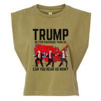 Trump Dance Better Coverage Than 5g Can You Hear Us Now Garment-Dyed Women's Muscle Tee