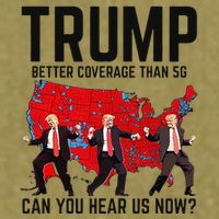 Trump Dance Better Coverage Than 5g Can You Hear Us Now Garment-Dyed Women's Muscle Tee