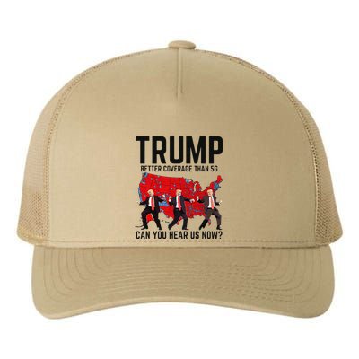 Trump Dance Better Coverage Than 5g Can You Hear Us Now Yupoong Adult 5-Panel Trucker Hat