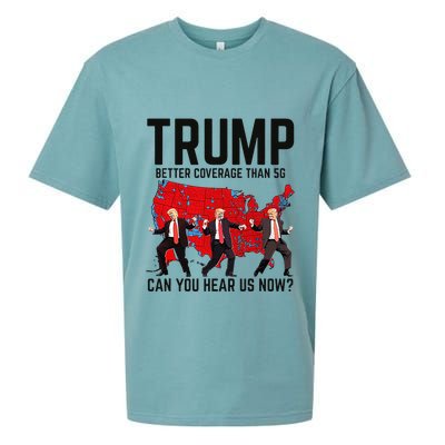 Trump Dance Better Coverage Than 5g Can You Hear Us Now Sueded Cloud Jersey T-Shirt
