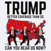Trump Dance Better Coverage Than 5g Can You Hear Us Now Garment-Dyed Sweatshirt