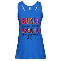 Tie Dye Busia Is My Name Spoiling Is My Game Mothers Day Gift Ladies Essential Flowy Tank