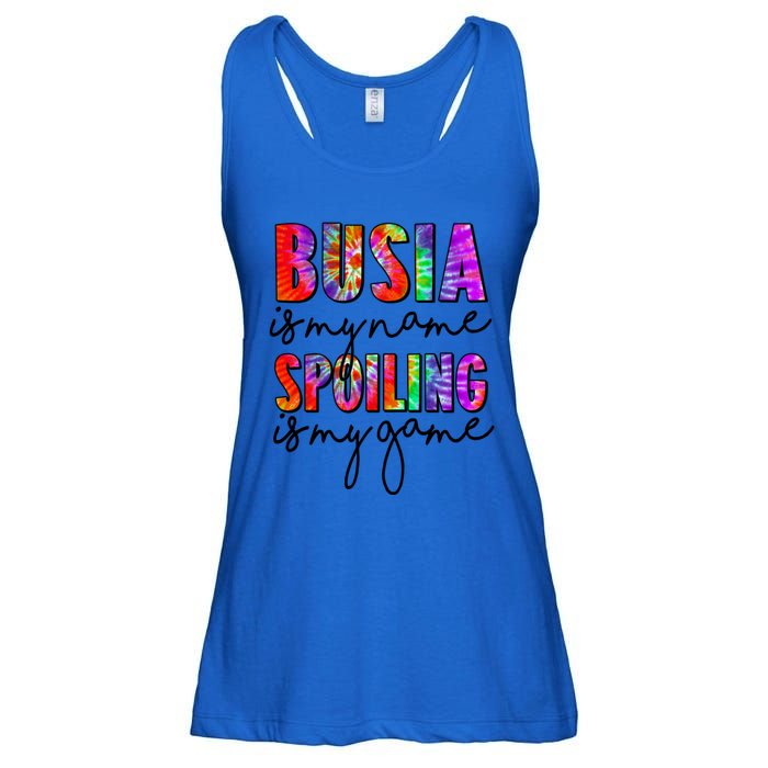 Tie Dye Busia Is My Name Spoiling Is My Game Mothers Day Gift Ladies Essential Flowy Tank