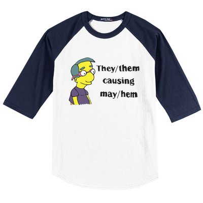 The Disgusting Brothers They Them Causing May Hem Baseball Sleeve Shirt