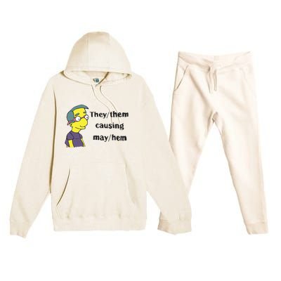 The Disgusting Brothers They Them Causing May Hem Premium Hooded Sweatsuit Set