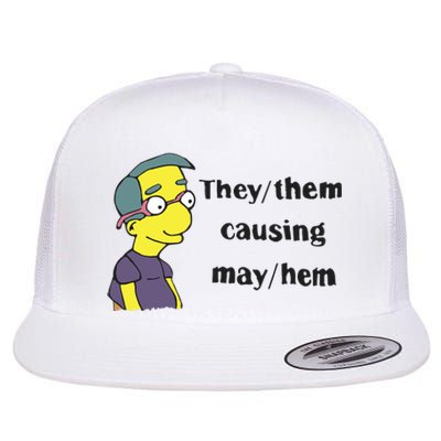 The Disgusting Brothers They Them Causing May Hem Flat Bill Trucker Hat