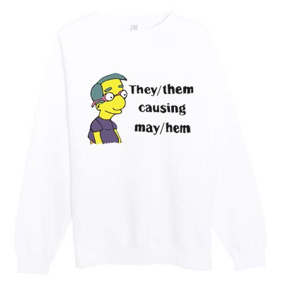 The Disgusting Brothers They Them Causing May Hem Premium Crewneck Sweatshirt