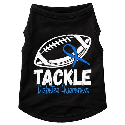 Tackle Diabetic Blue Diabetes Type 1 Awareness Warrior Doggie Tank