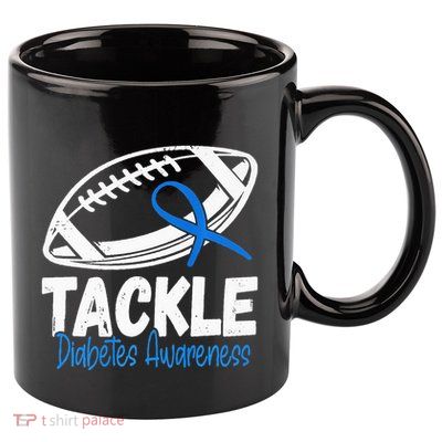 Tackle Diabetic Blue Diabetes Type 1 Awareness Warrior 11oz C Handle Ceramic Mug