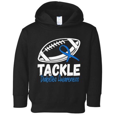 Tackle Diabetic Blue Diabetes Type 1 Awareness Warrior Toddler Hoodie