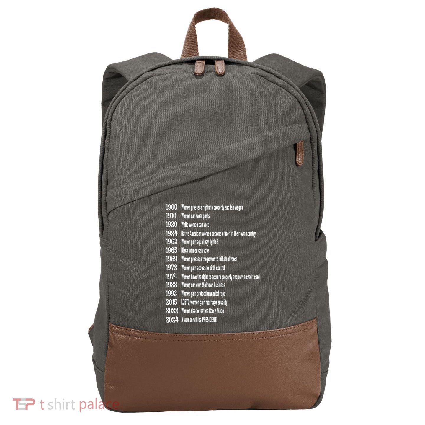 They DidnT Burn Witches They Burned Women Witch Halloween Cotton Canvas Backpack