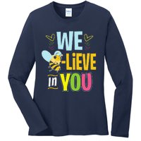 Test Day Bee Testing Teachers Ladies Long Sleeve Shirt