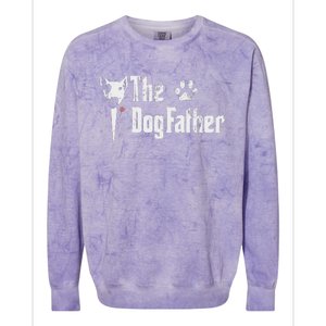 The Dogfather Bull Terrier Dad FatherS Day Gift Colorblast Crewneck Sweatshirt