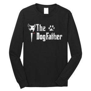 The Dogfather Bull Terrier Dad FatherS Day Gift Long Sleeve Shirt