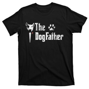 The Dogfather Bull Terrier Dad FatherS Day Gift T-Shirt