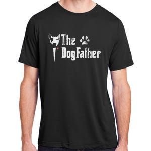 The Dogfather Bull Terrier Dad FatherS Day Gift Adult ChromaSoft Performance T-Shirt