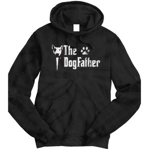 The Dogfather Bull Terrier Dad FatherS Day Gift Tie Dye Hoodie