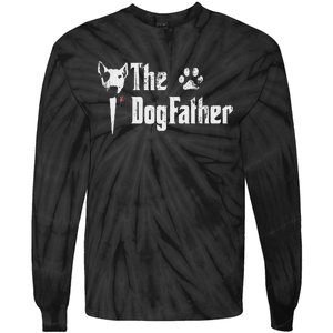 The Dogfather Bull Terrier Dad FatherS Day Gift Tie-Dye Long Sleeve Shirt